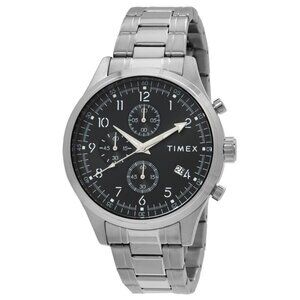 NWT Authentic Timex Trend Chronograph Quartz Black Dial Men's Watch